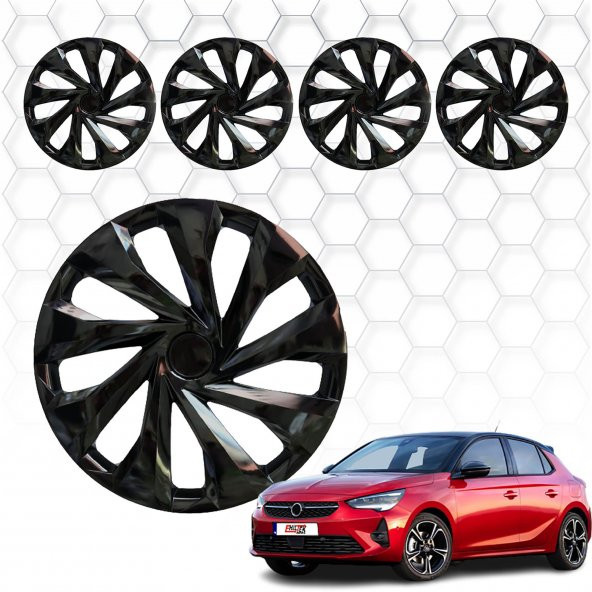 Opel Corsa F Jant Kapağı (ABS Plastik) - (Siyah - 16") - 1
