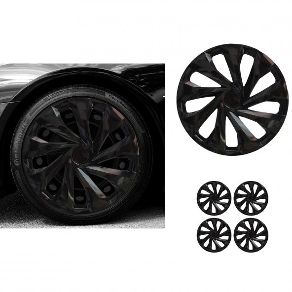 Renault Fluence Jant Kapağı (ABS Plastik) - (Siyah - 14") - 2
