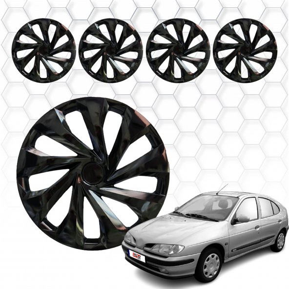 Renault Megane 1 Jant Kapağı (ABS Plastik) - (Siyah - 14")