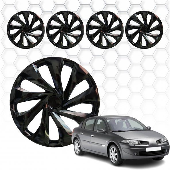 Renault Megane 2 Jant Kapağı (ABS Plastik) - (Siyah - 16")