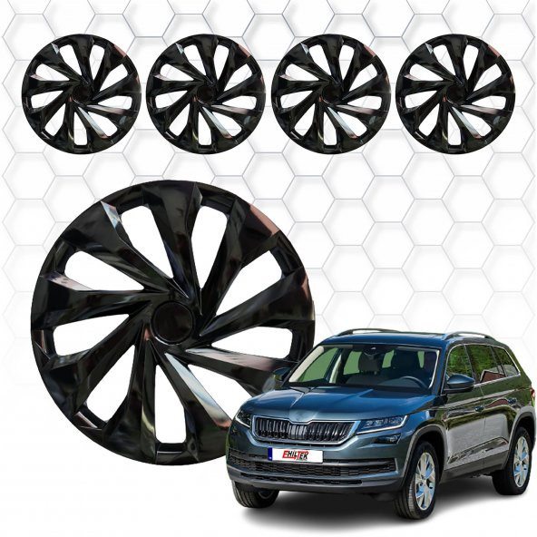 Skoda Kodiaq Jant Kapağı (ABS Plastik) - (Siyah - 16") - 1