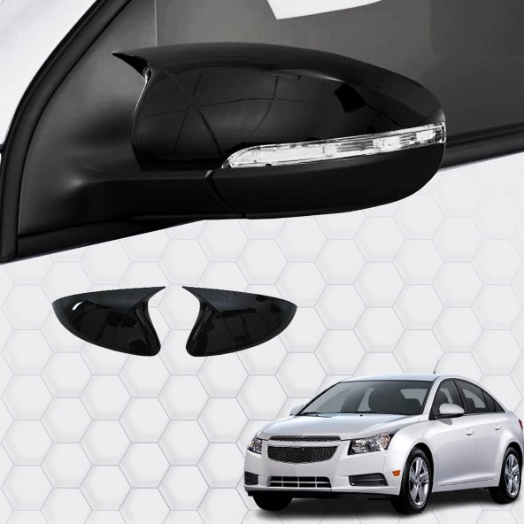 Chevrolet Cruze (2009+) - Ayna Kapağı (Yarasa) Piano Siyah Abs (Sd-Hd 5D)