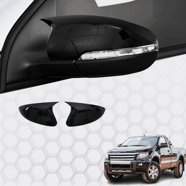 Ford Ranger (2015-2021) - Ayna Kapağı (Yarasa) Piano Siyah Abs (Pickup)