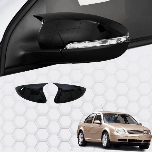 Volkswagen Bora (1998-2005) - Ayna Kapağı (Yarasa) Piano Siyah Abs (Sd-Sw)