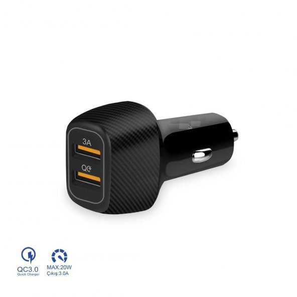 Araç Şarjı 38w Hızlı Şarj Type-c - Usb Çıkışlı Çakmaklık Şarj Aleti