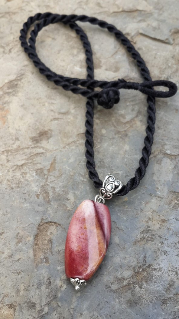 STONEAGE JEWELLERY Jasper Doğal Taş Bayan Kolye - Resim 2