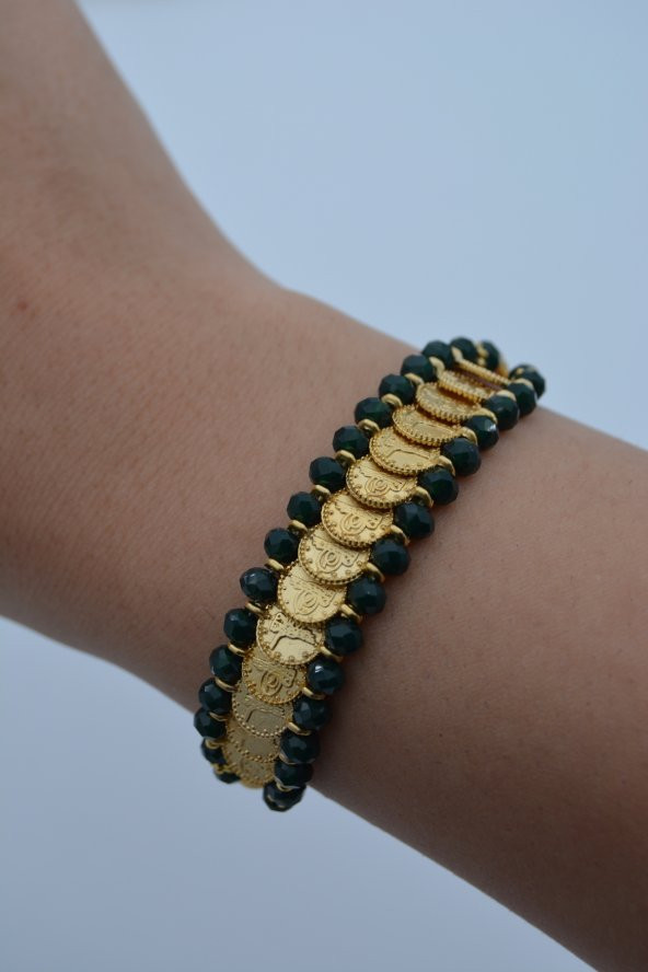 STONEAGE Bileklik Çek Kristali ve Yirmiiki Ayar Altın Kaplama ürün görseli