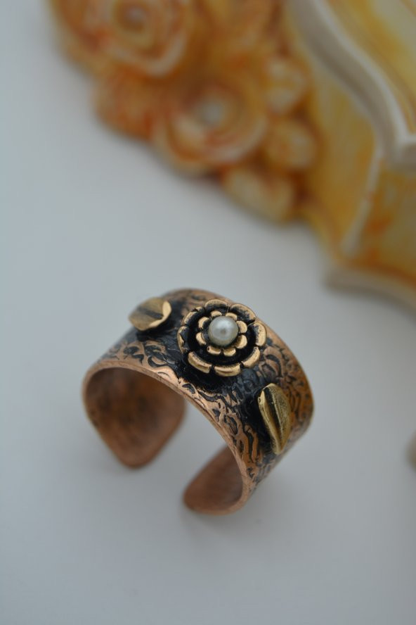 STONEAGE ÖZEL TASARIM İNCİLİ YÜZÜK - 4