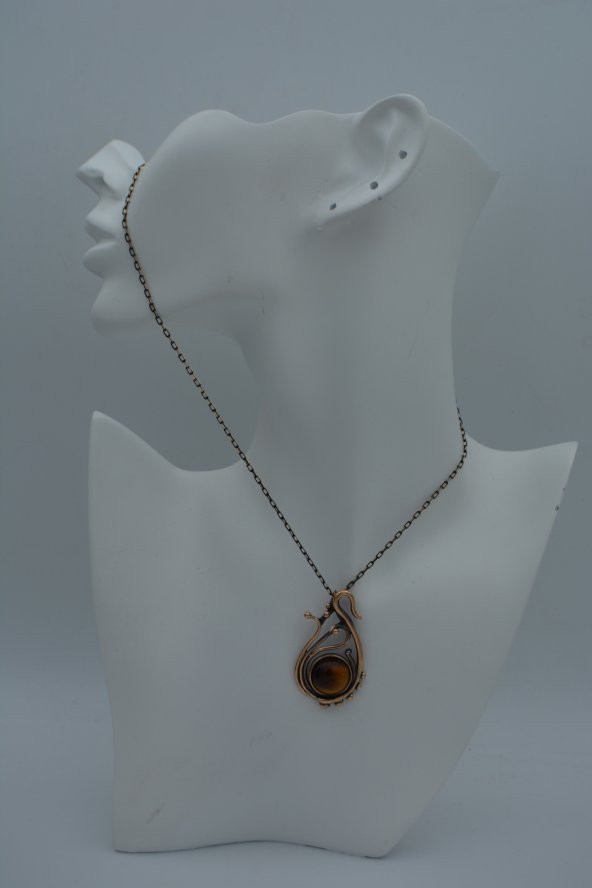 STONEAGE KAPLANGÖZÜ TAŞLI ÖZEL TASARIM KOLYE ürün görseli