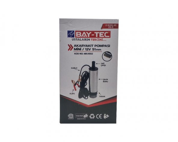 BAY-TEC AKARYAKIT DALGIÇ POMPASI MİNİ / 12V 51 mm MK4950 - 3