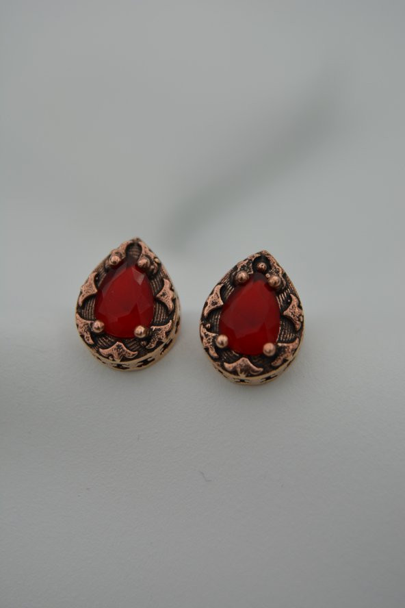 STONEAGE Bayan Küpe Yakut Taşlı Damla - 5