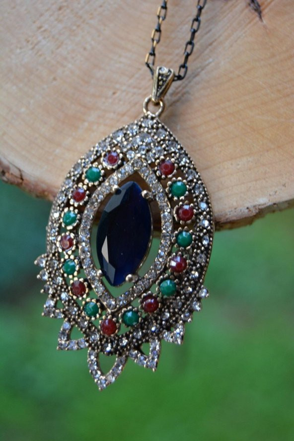 STONEAGE JEWELLERY Safir Taşlı Otantik Kolye - 3