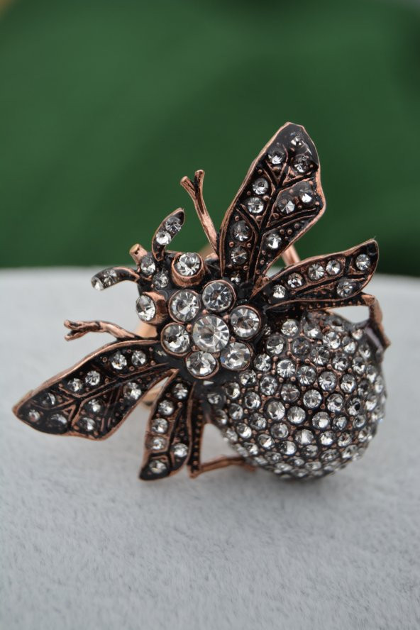 STONEAGE Zirkon Taşlı Ayarlanabilir Hayvan Figürlü Bayan Yüzük - Resim 3