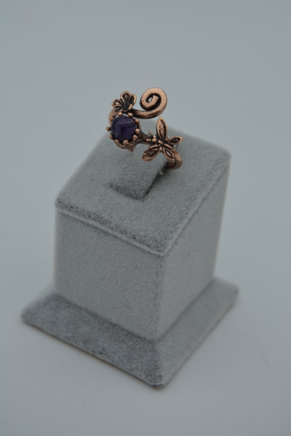 STONEAGE ÖZEL TARASIM AMETİST YÜZÜK - Resim 4