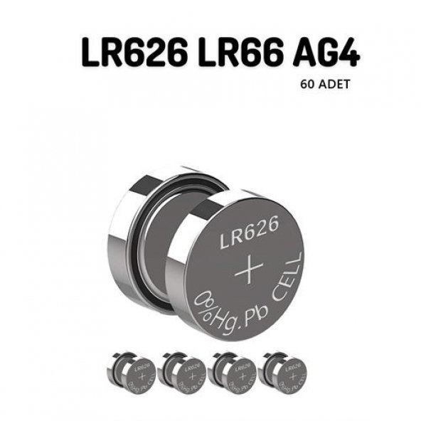 Transformacion 50+10 ADET LR626 LR66 AG4 1.55V Alkaline Pil