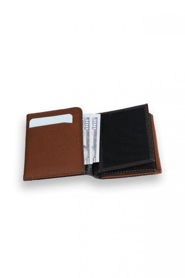 Guard Kahverengi - Taba Çift Renk Bölmeli Hakiki Deri Kartlık Erkek / Kadın P1309 - 3