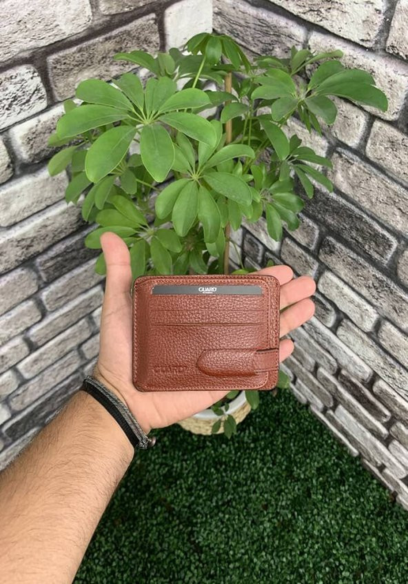 Guard Mat Taba Hakiki Deri Kartlık Erkek P5188