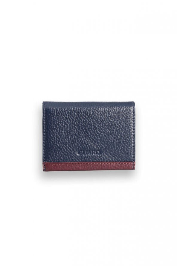 Guard Lacivert - Bordo Çift Renk Bölmeli Hakiki Deri Kartlık Erkek / Kadın P1309
