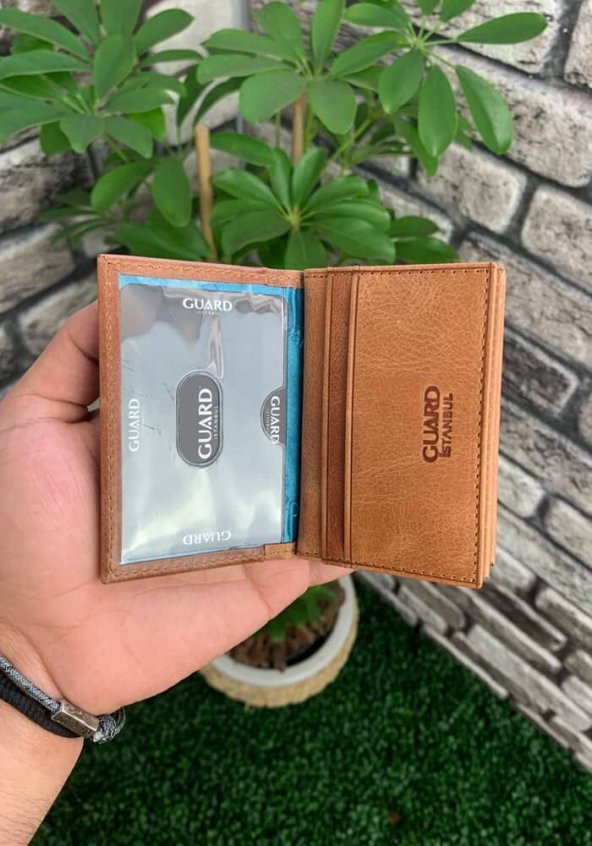 Guard Antik Taba Hakiki Deri Kartlık Erkek / Kadın P1169 - 4