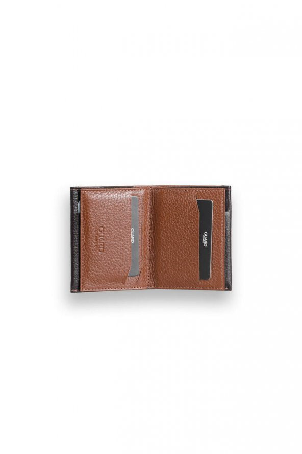 Guard Taba - Kahverengi Çift Renk Bölmeli Hakiki Deri Kartlık Erkek / Kadın P1309 - 2