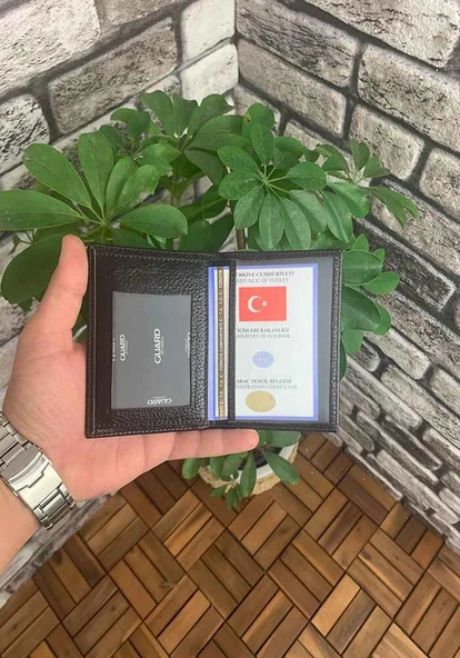 Guard Kahverengi Hakiki Deri Ruhsatlık Erkek / Kadın P1002 - Resim 2