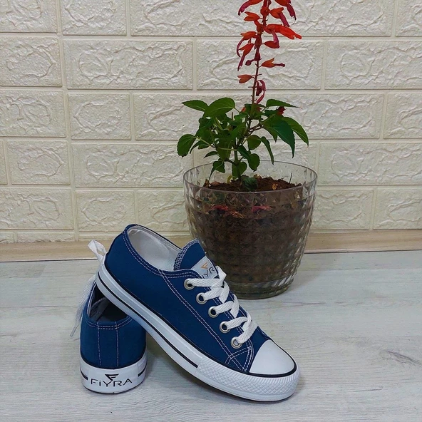 Fiyra 554 Kot Mavi Kısa Unisex Sneaker Keten Spor Ayakkabı - 7