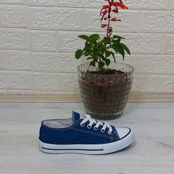 Fiyra 554 Kot Mavi Kısa Unisex Sneaker Keten Spor Ayakkabı - 9