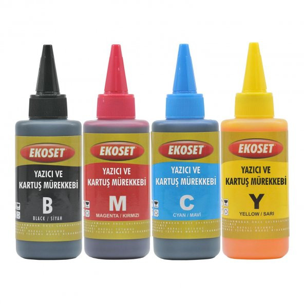 Ekoset Brother DCP-T510W uyumlu mürekkep 4 renk 100 ml