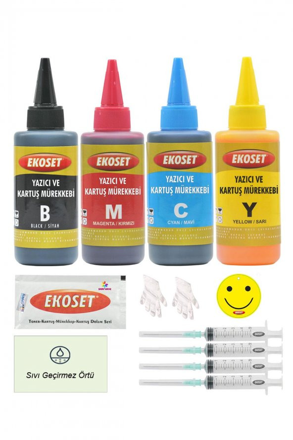 Ekoset Canon uyumlu mürekkep 4 Renk 4x100ml - Resim 2