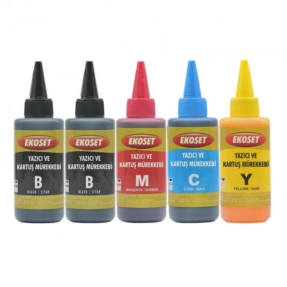 Ekoset Brother DCP-T220 Renkli Muadil Mürekkep 100ml 5li set
