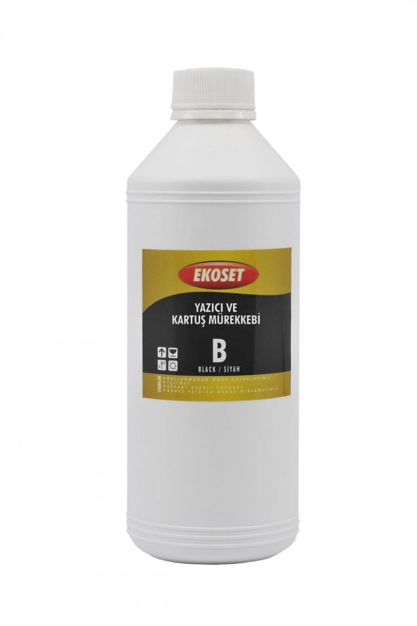 Ekoset Epson L220 Uyumlu Siyah Muadil Mürekkep 1 Litre - 2