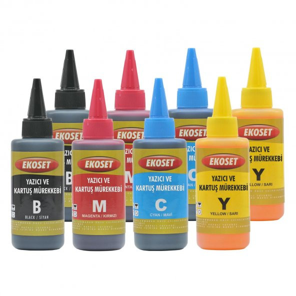 Ekoset Epson L300 L310 Uyumlu Muadil Mürekkep 4x200ml 4 renk