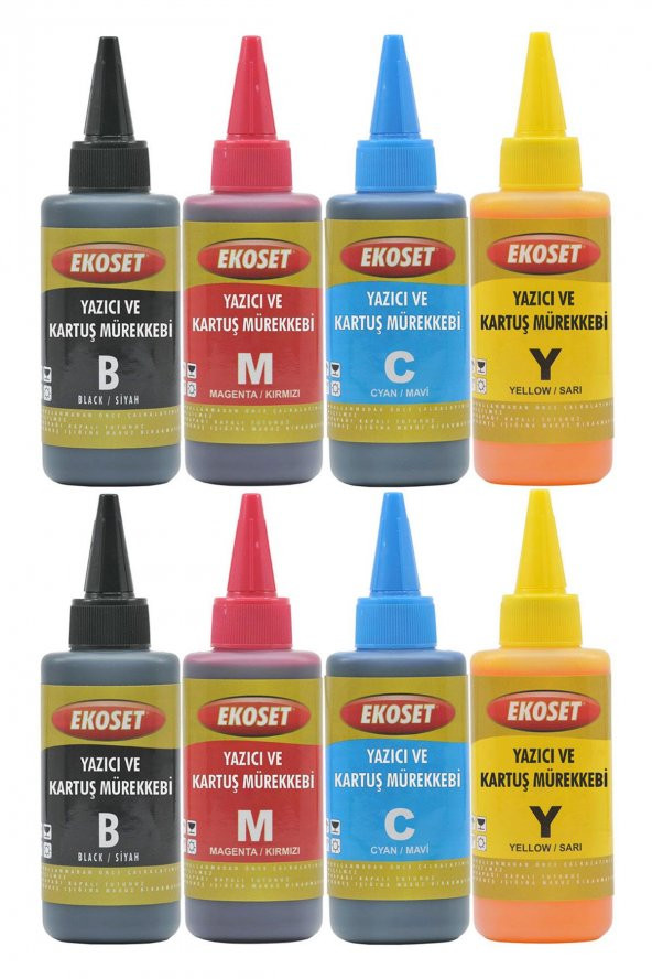 Ekoset Brother Mürekkep Tanklı yazıcılar için uyumlu 4 renk 4x200ml - 2