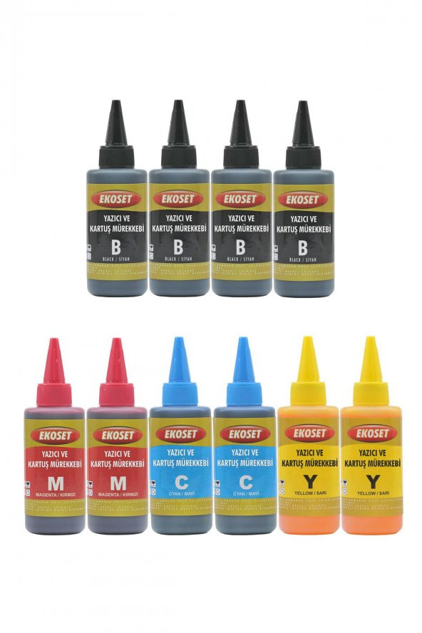 Ekoset Brother DCP-T820DW Renkli Muadil Mürekkep 100ml 10lu set - Resim 2