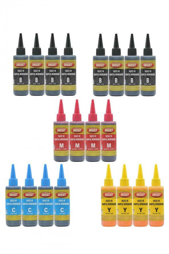 Ekoset Epson L300 L310 L355 L365 Muadil Mürekkep 100ml 20li set - Resim 2