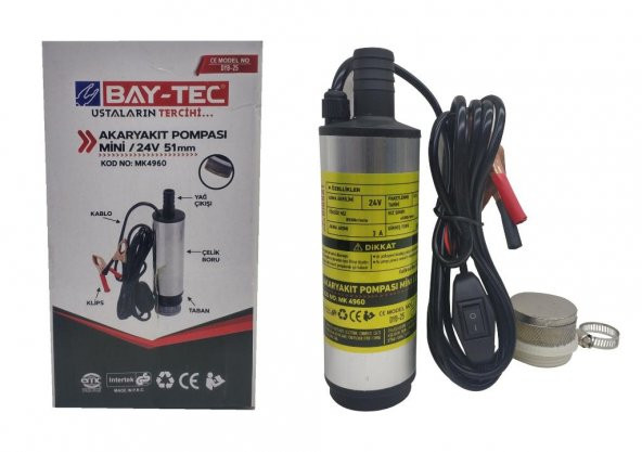 BAY-TEC AKARYAKIT DALGIÇ POMPASI MİNİ / 24V 51 mm - 2
