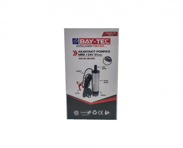 BAY-TEC AKARYAKIT DALGIÇ POMPASI MİNİ / 24V 51 mm - 3