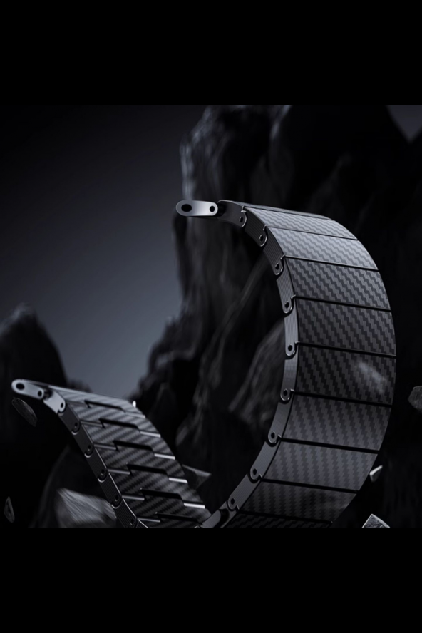 Apple Watch Ultra 38mm Fuchsia KRD-90 600D Akıllı Saat Karbon Fiber Kordon - 6