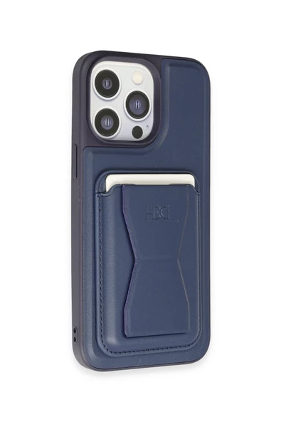 iPhone 14 Pro Kılıf HD Deri Luxury Fuchsia Magnet Kartvizitli Kapak - Resim 10