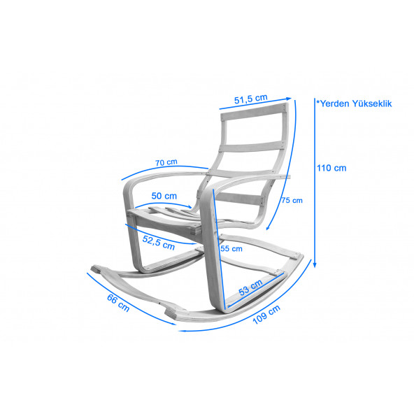 Mobildeco Şehzade Ahşap Sallanan Sandalye Ve Dinlenme Koltuğu Çift Renk (Kahve/Krem) doğal - 7