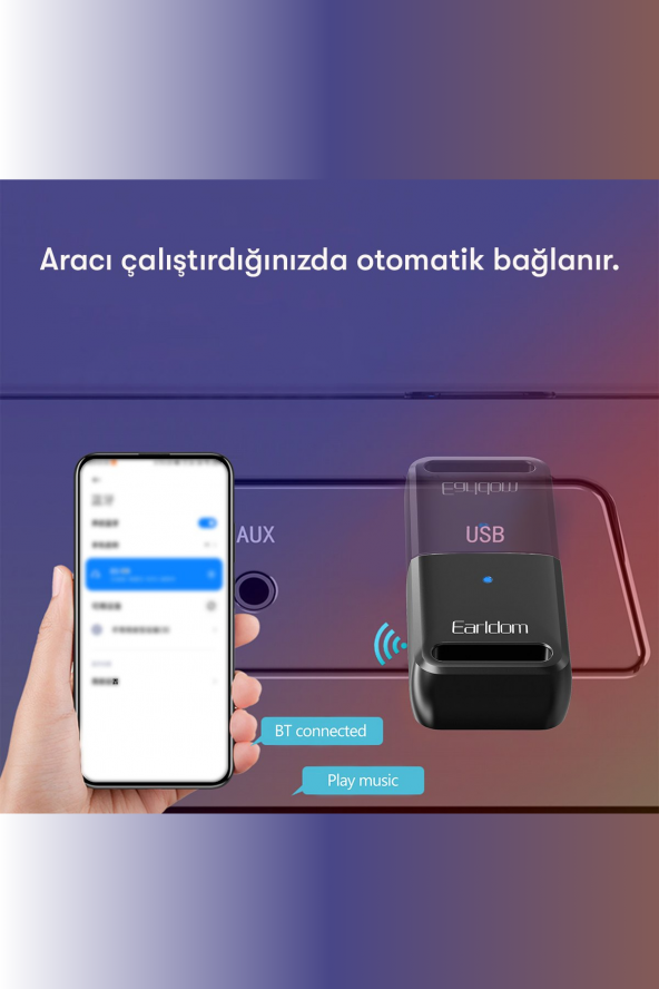 Fuchsia M91 Bluetooth 5.0 Usb Aux Dönüştürücü - 4
