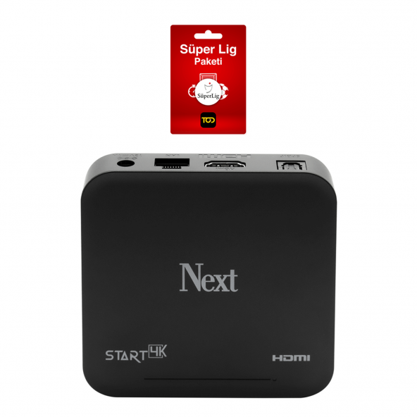 Next Start 4K TV Box - 3 Aylık TOD Süper Lig Paketi