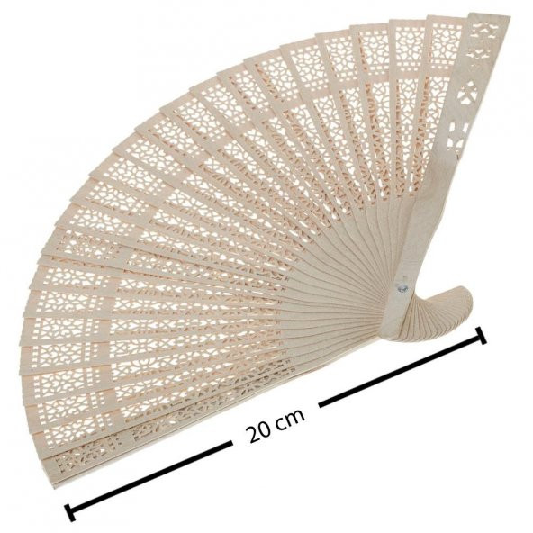 Hayal Sepeti Ahşap Yelpaze 20cm boy - 3