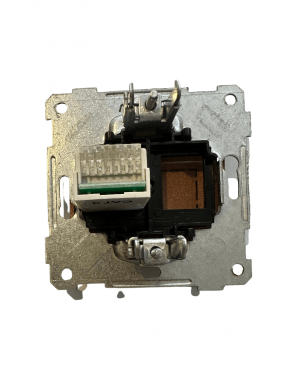 Mutlusan Telefon Prizi Sıva Altı Ceviz 21001250157 (Çerçevesiz) (2 Adet) - 2