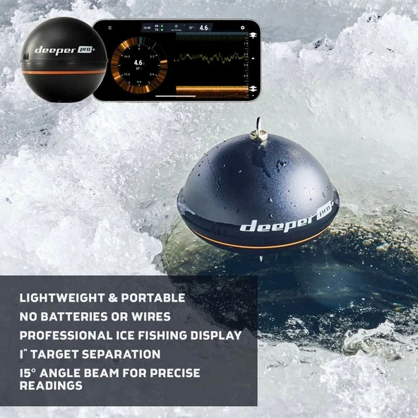 Deeper PRO+ Akıllı Sonar Yayınlanabilir ve Taşınabilir WiFi Balık Bulucu - 4