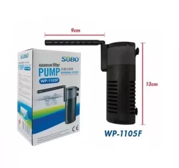 Sobo Akvaryum Şelale Aparatlı İç Filtre 5W 200 Lt/Saat WP-1105F - 2