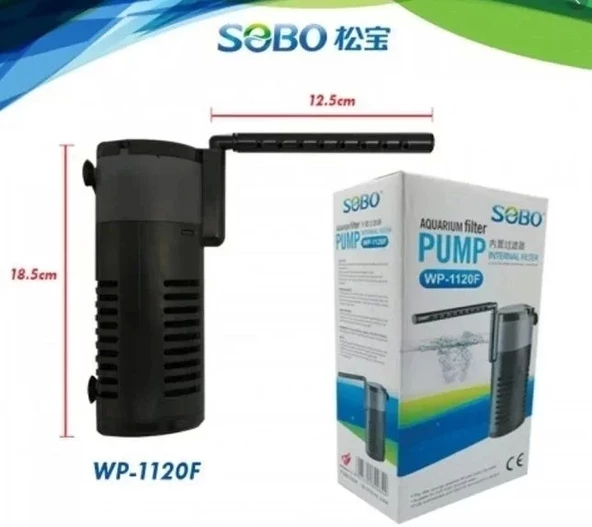 Sobo Akvaryum Şelale Aparatlı İç Filtre 20W 900Lt/Saat WP-1120F - 2