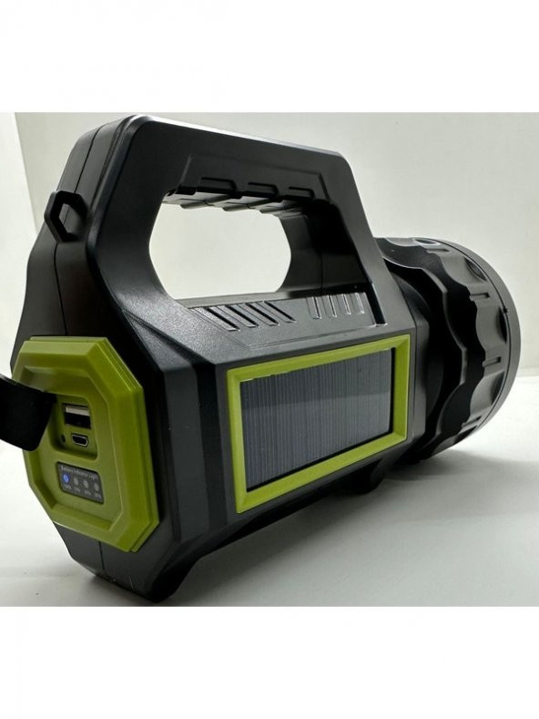 Kama PS-T95 30W Uzun Menzilli Solar Panelli Powerbank+Usb Çıkış S.o.s Lu Ultra Güçlü Ledli Şarjlı Feneri - 3