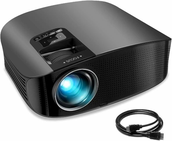 GooDee Projektör, 1080P - 12000L Dış Mekan Video Projektörü, 230 Inc