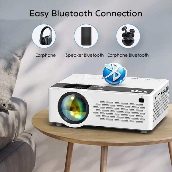 TMY Mini - Yükseltilmiş 9500 Lümen Bluetooth Projektör - 100 Inc - 3
